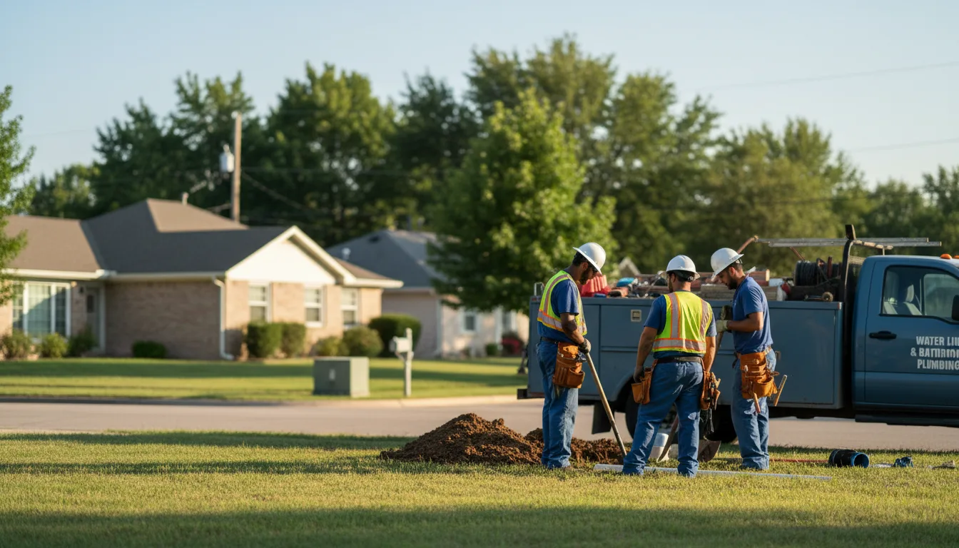 Residential water line and bathroom plumbing service in Fulton, AR